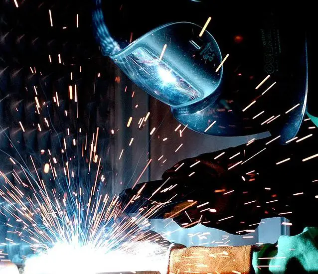 A man doing welding