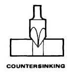 Countersinking operation on lathe