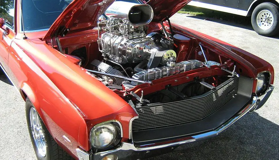 supercharger on an engine